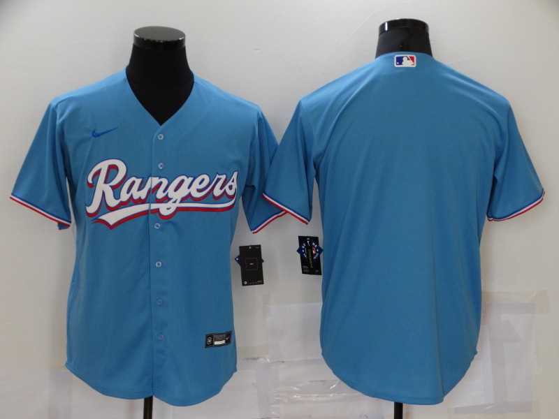 Men Texas Rangers Blank light blue Game Nike 2021 MLB Jersey